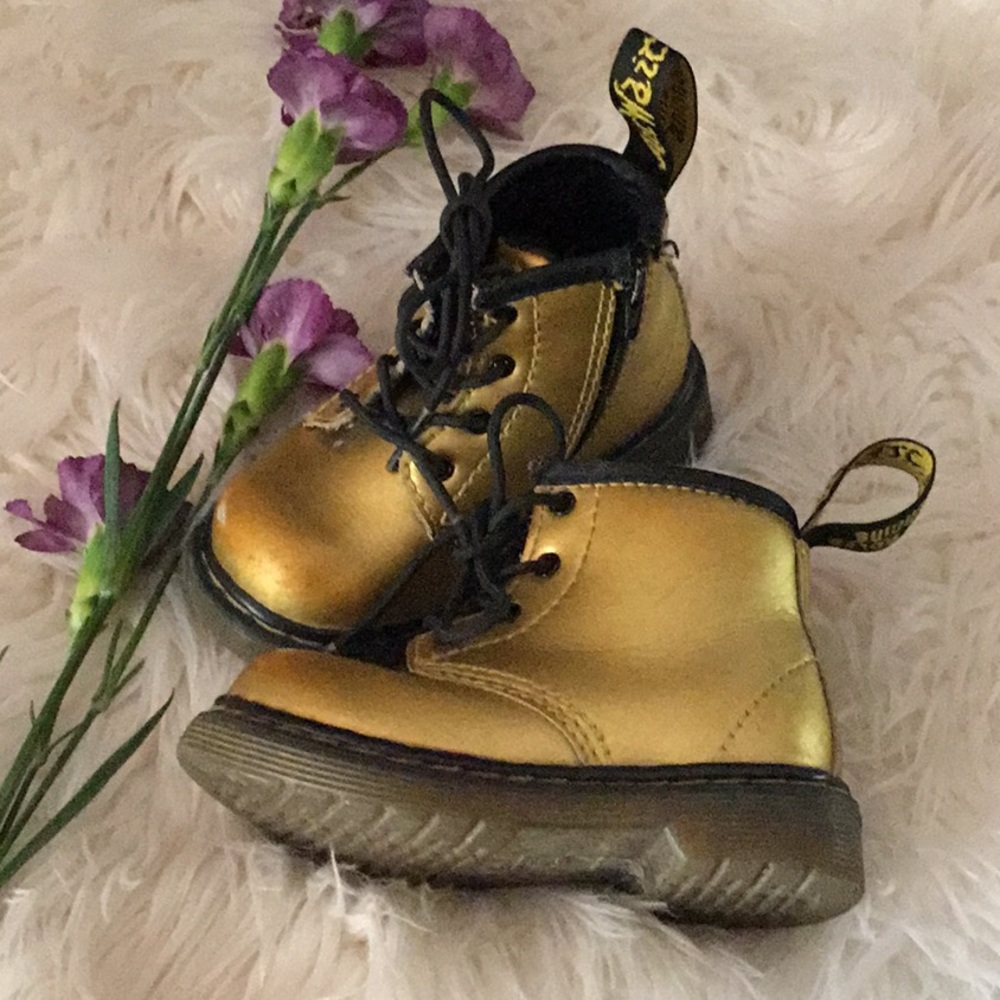 Gold baby Dr Martens